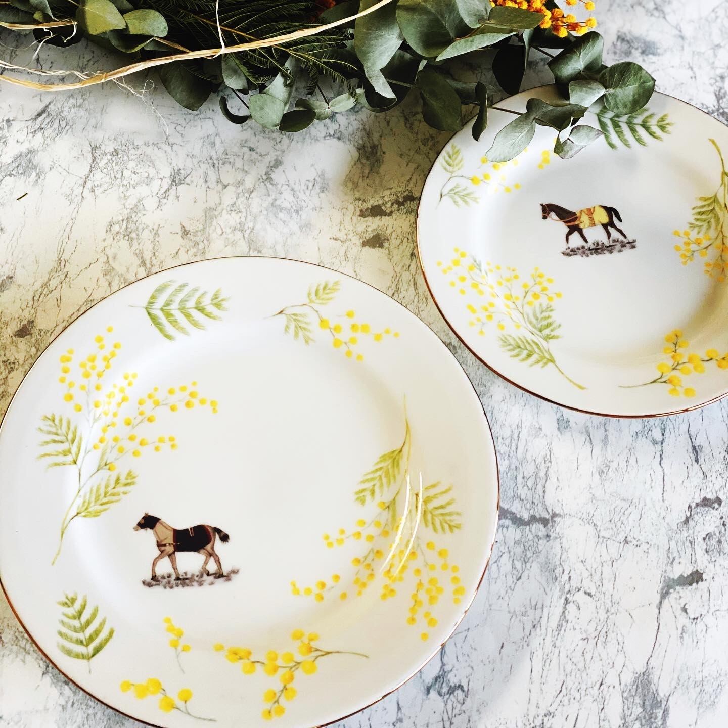 『春を愛でる』ミモザプレート 16.5cmまたは19cm