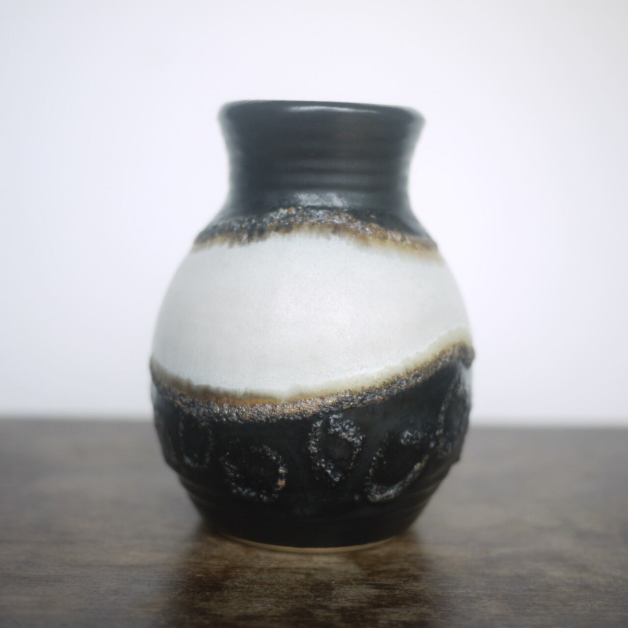 ベイケラミック ファットラヴァ花瓶 溶岩釉薬 ミッドセンチュリー 西ドイツ