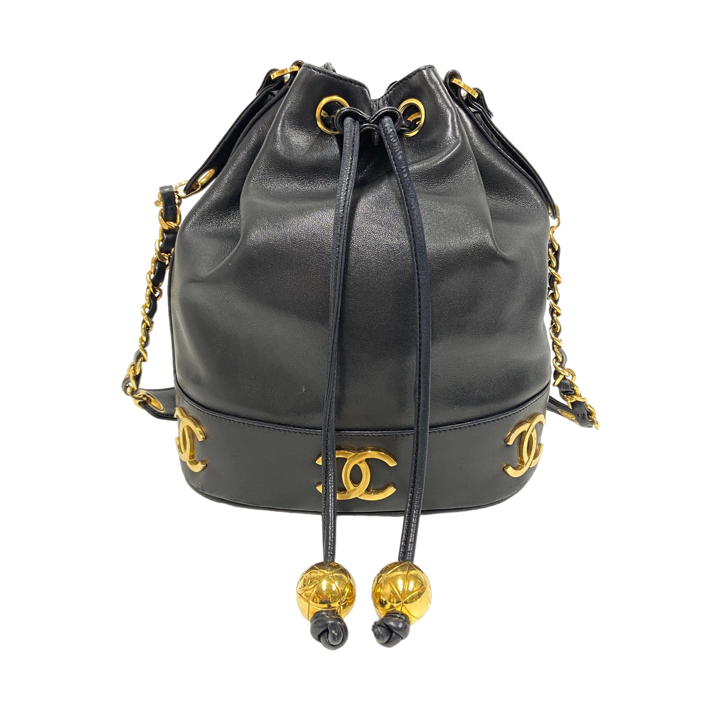 【正規品】美品！CHANEL シャネル チェーンショルダー 巾着 リュック