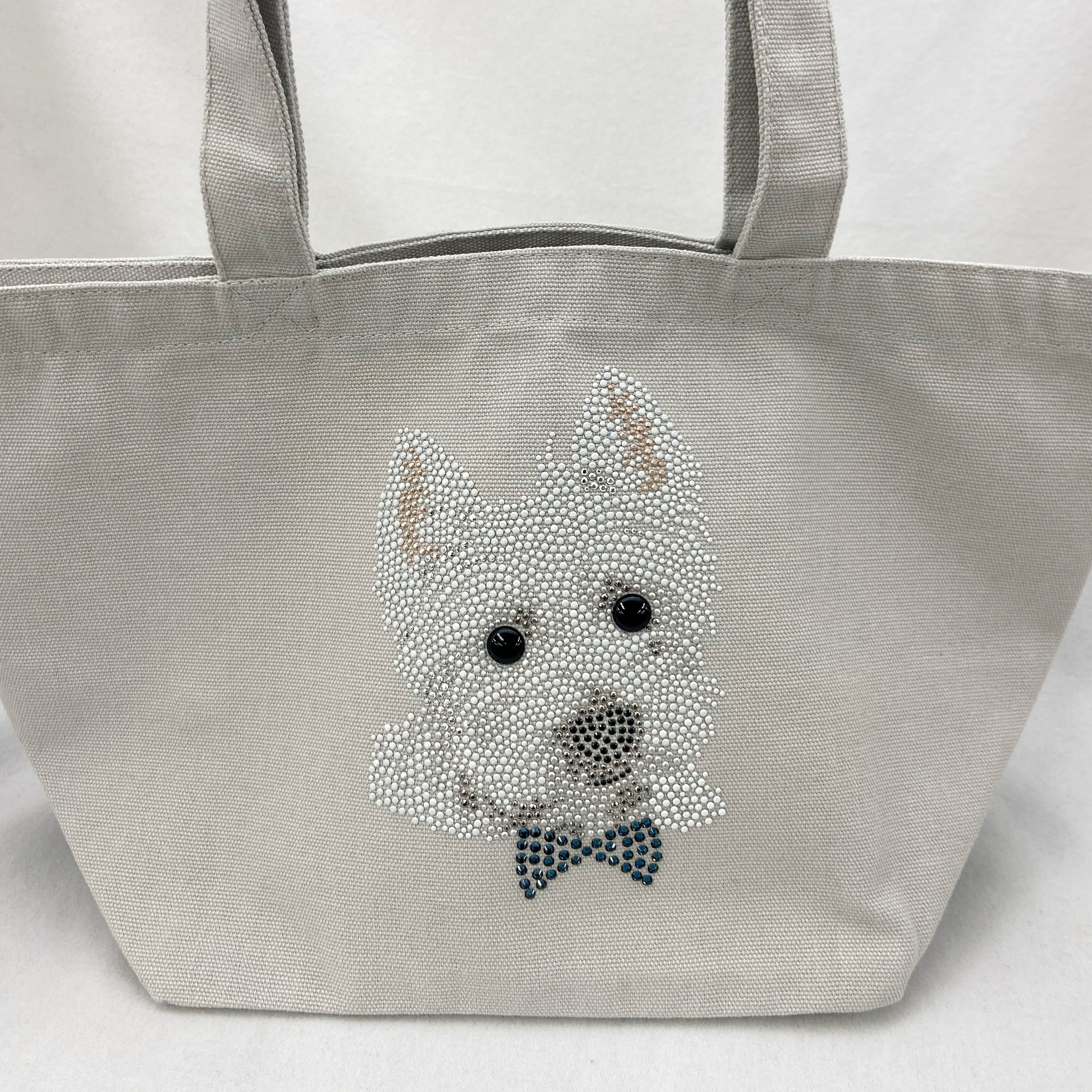 ウエスティ柄 ミニトートバッグ | パリス刺繍