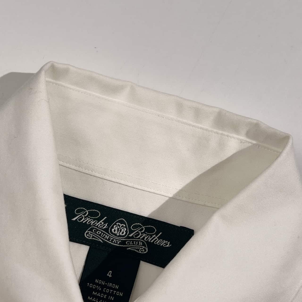 Brooks Brothers ブルックスブラザーズ NON-IRON BD ボタンダウン 長袖 ロングシャツ 4/ホワイト系 100% レディース