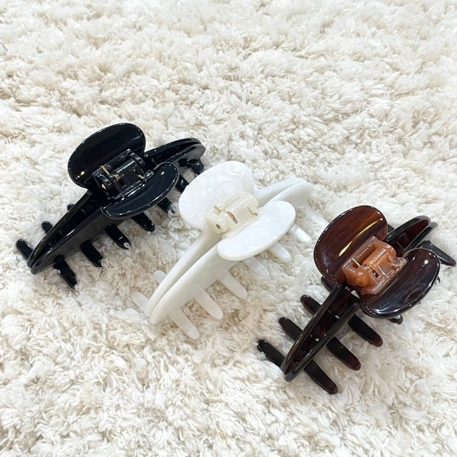 alo】 90'S CLAW CLIP ヘアクリップ 髪留め アロー ブラック ホワイト