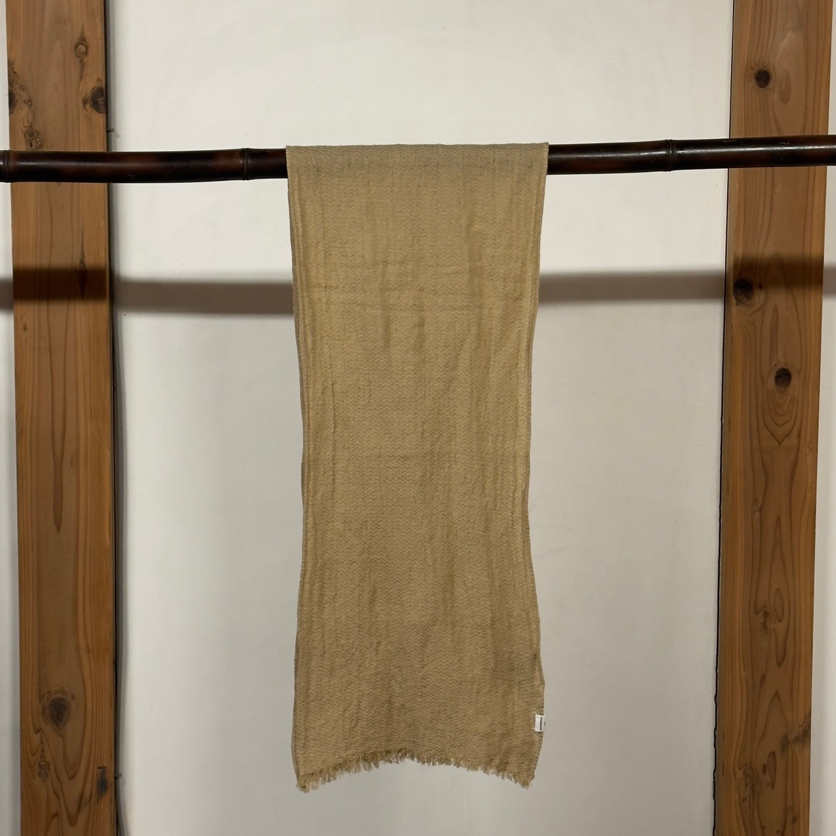 手染め 綿ウールやわらかストール｜スターチス染め（植物染め