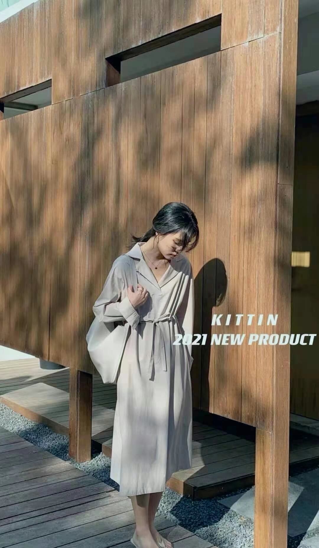 襟付きコットンワンピース　AJ22263ー5268