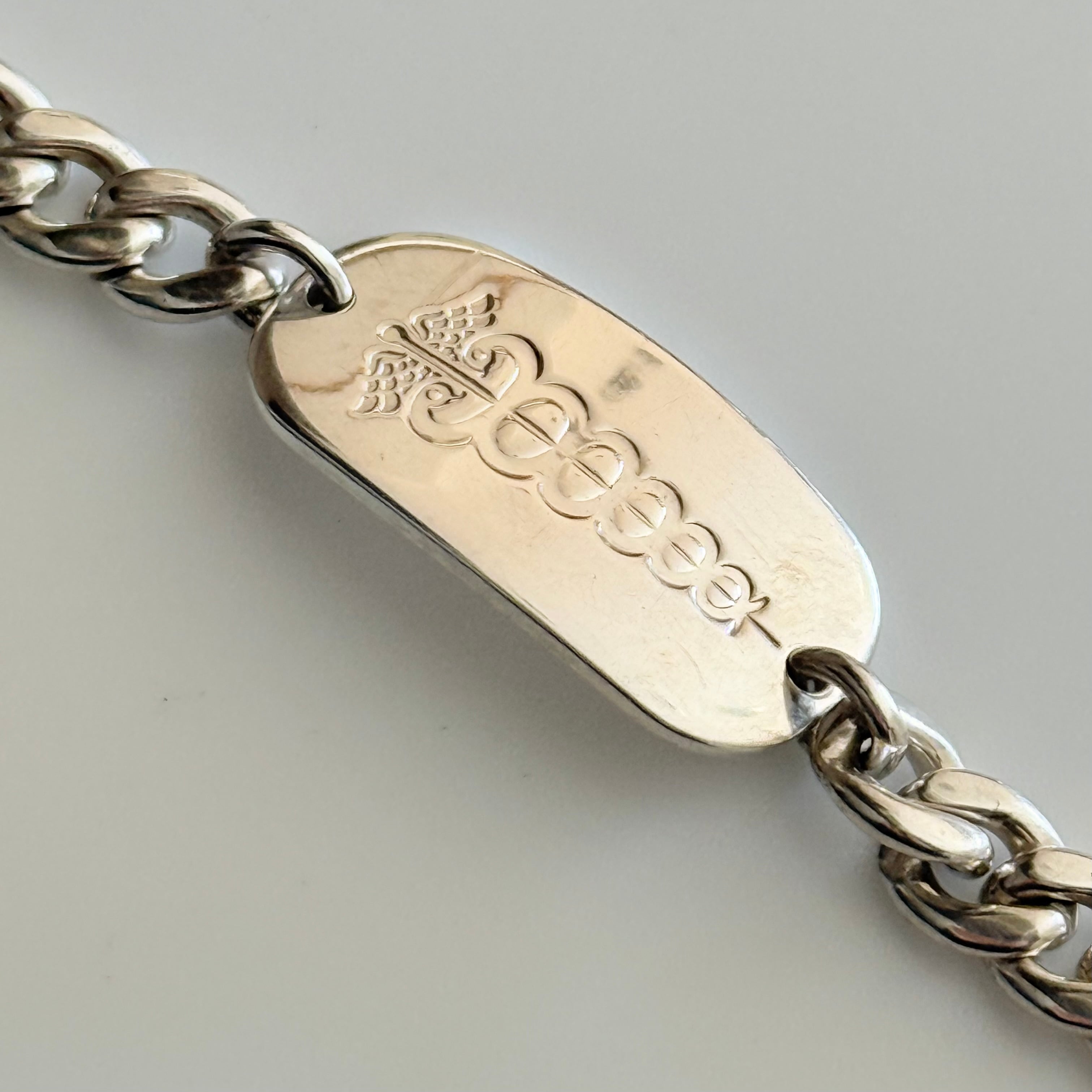 【はなまま】TIFFANY&Co IDブレスレット Tiffany＆Co. ティファニー＆コー medical alert id bracelet シルバー