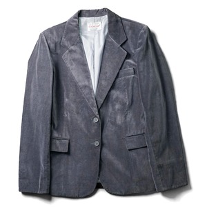 1970's vintage velvet tailored  jacket "GRAY"