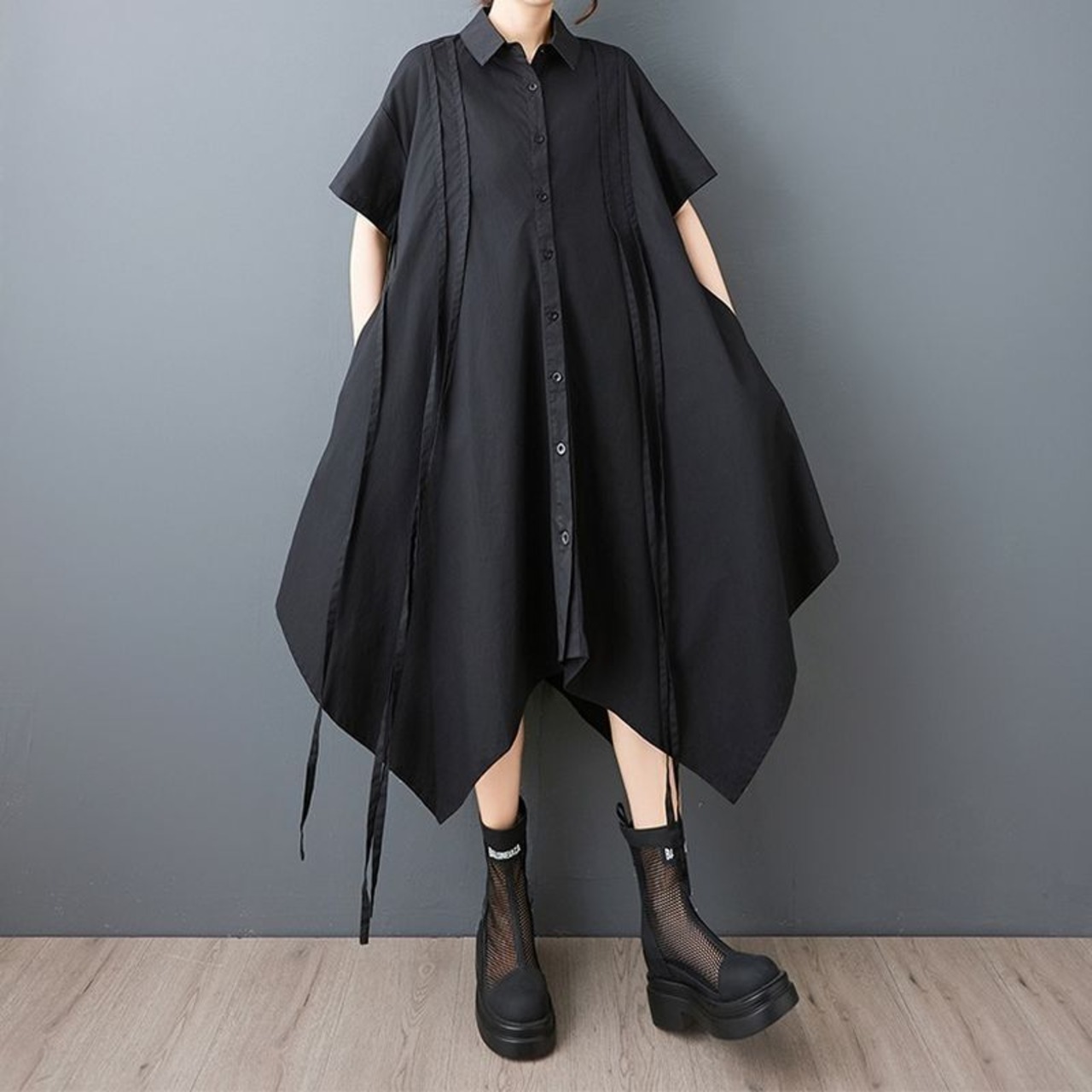 イレギュラーヘム タッセルデザイン ワンピース  30139