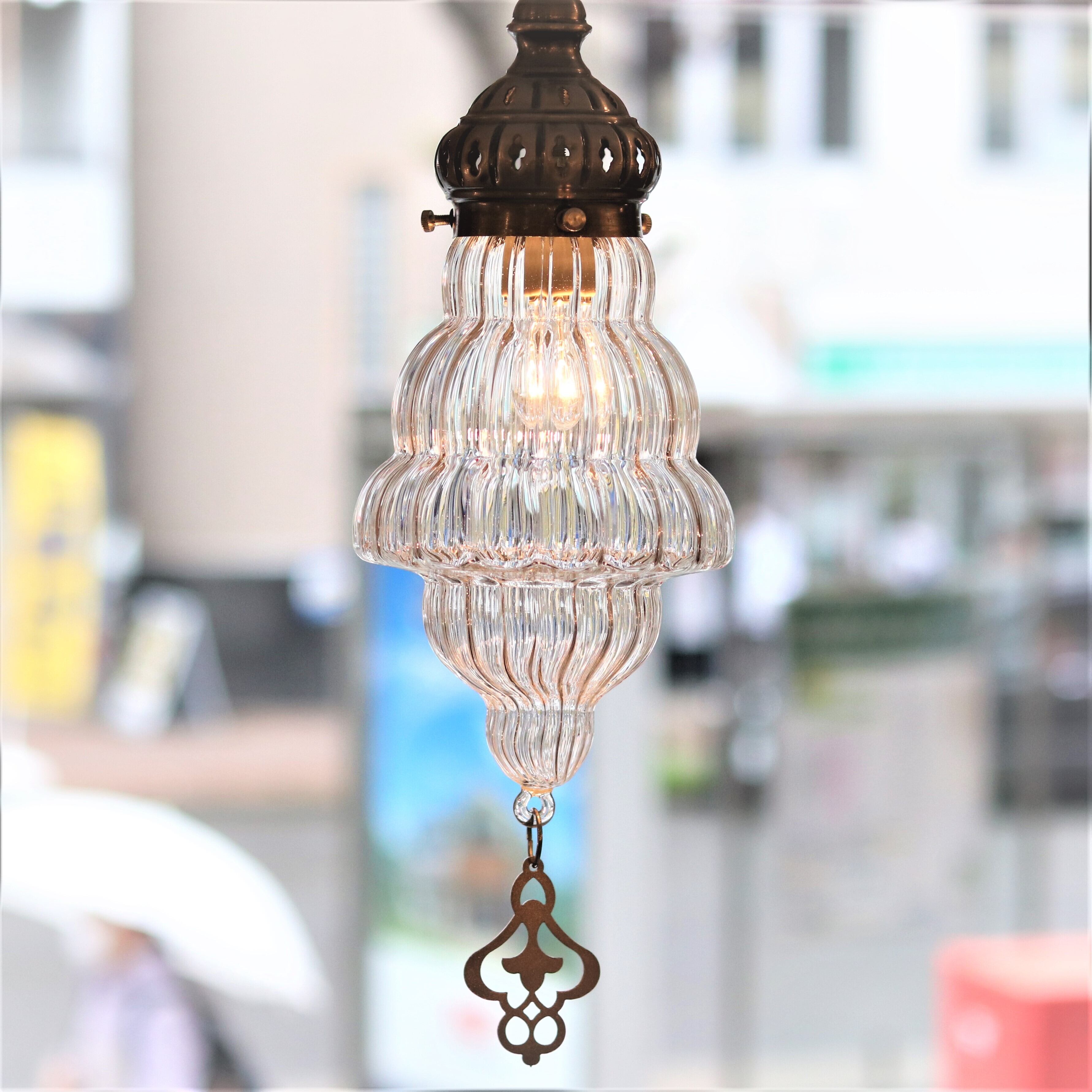 照明】オットマンクラシックガラスランプ016【3406】 | ジーフラット