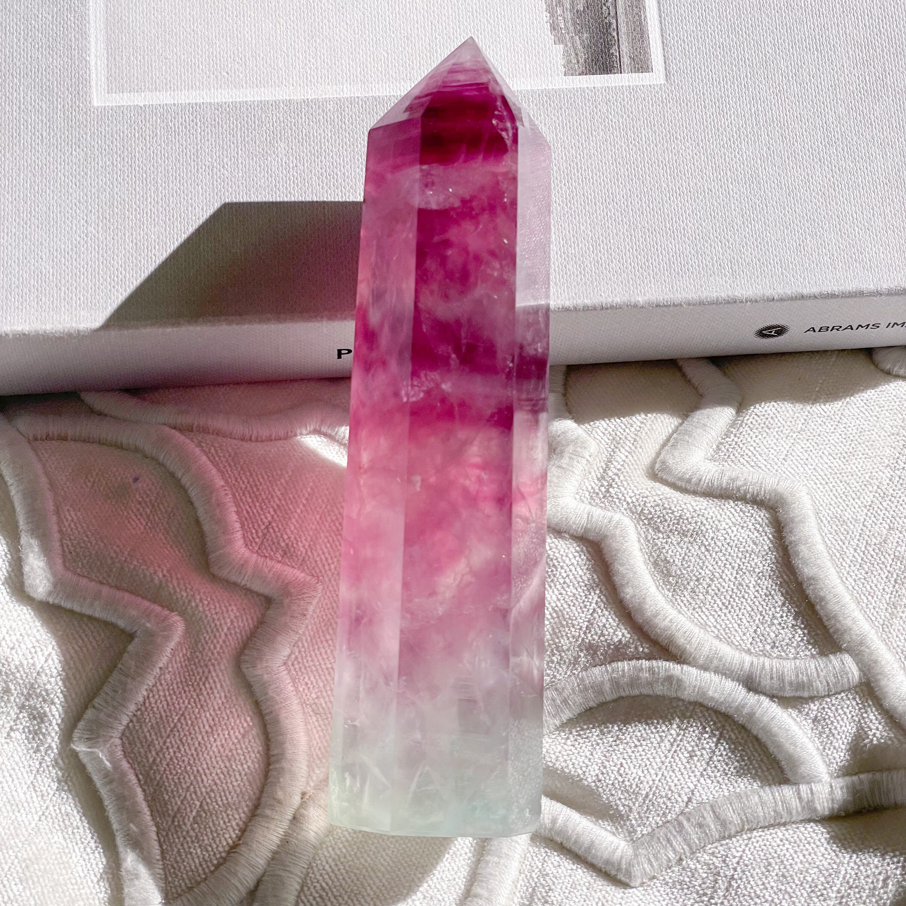 Watermelon Fluorite Tower 3