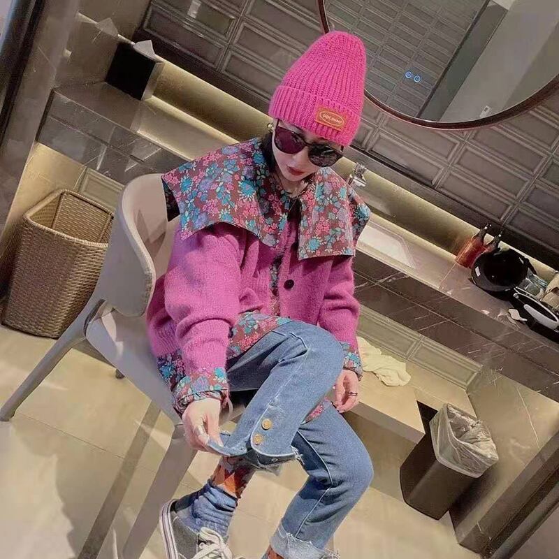 スプリングニット 大きめサイズ 春物 ミックスインファッション51997073529