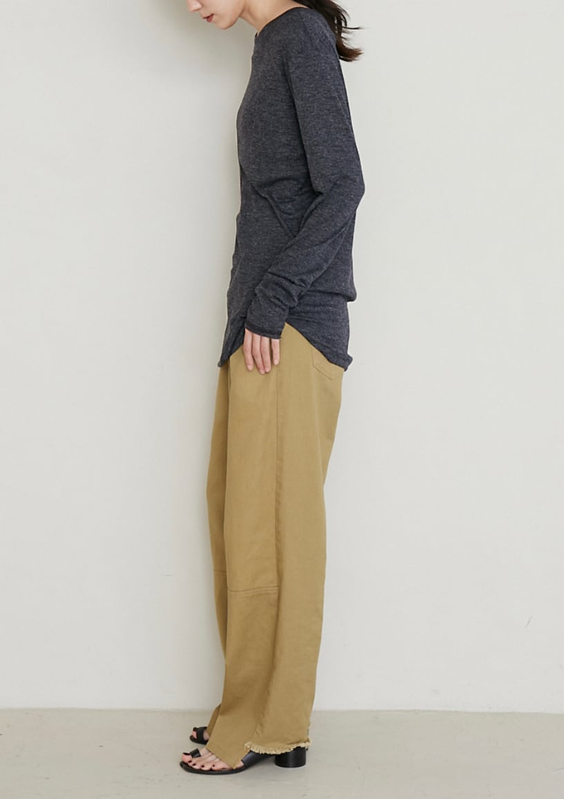【YENN】SOFT RIB NARROW TEE[Y234-81056KK]