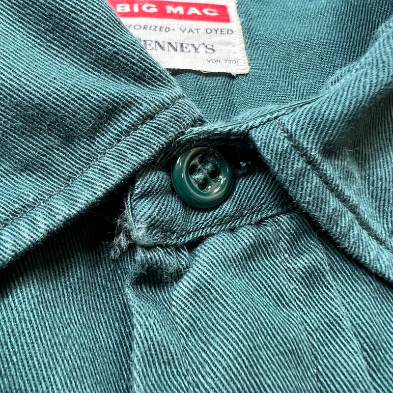 60's BIG MAC ビッグマック コットンツイルワークシャツ VAT DYED
