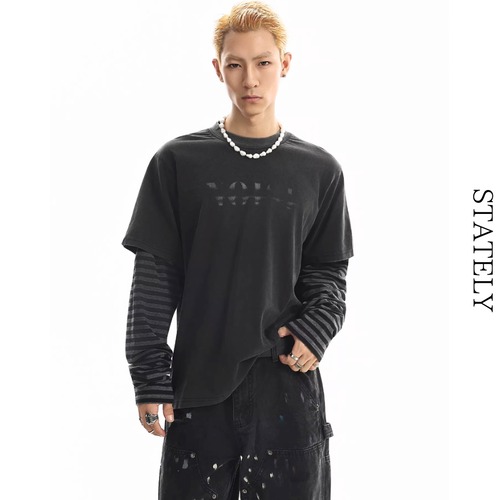 Layered ストライプ Tee_T240 画像