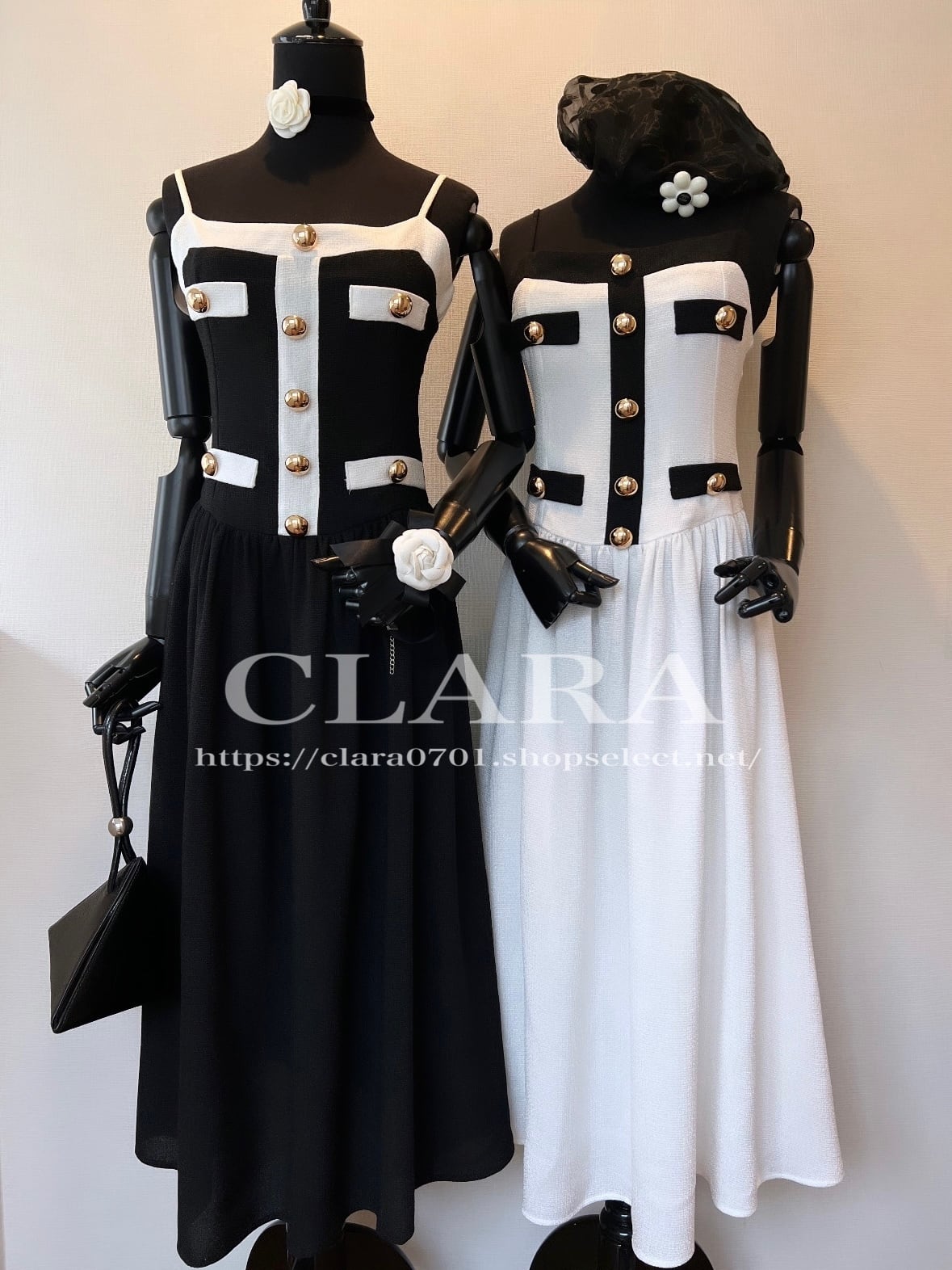 Bicolor A-line dress《 即日発送 》