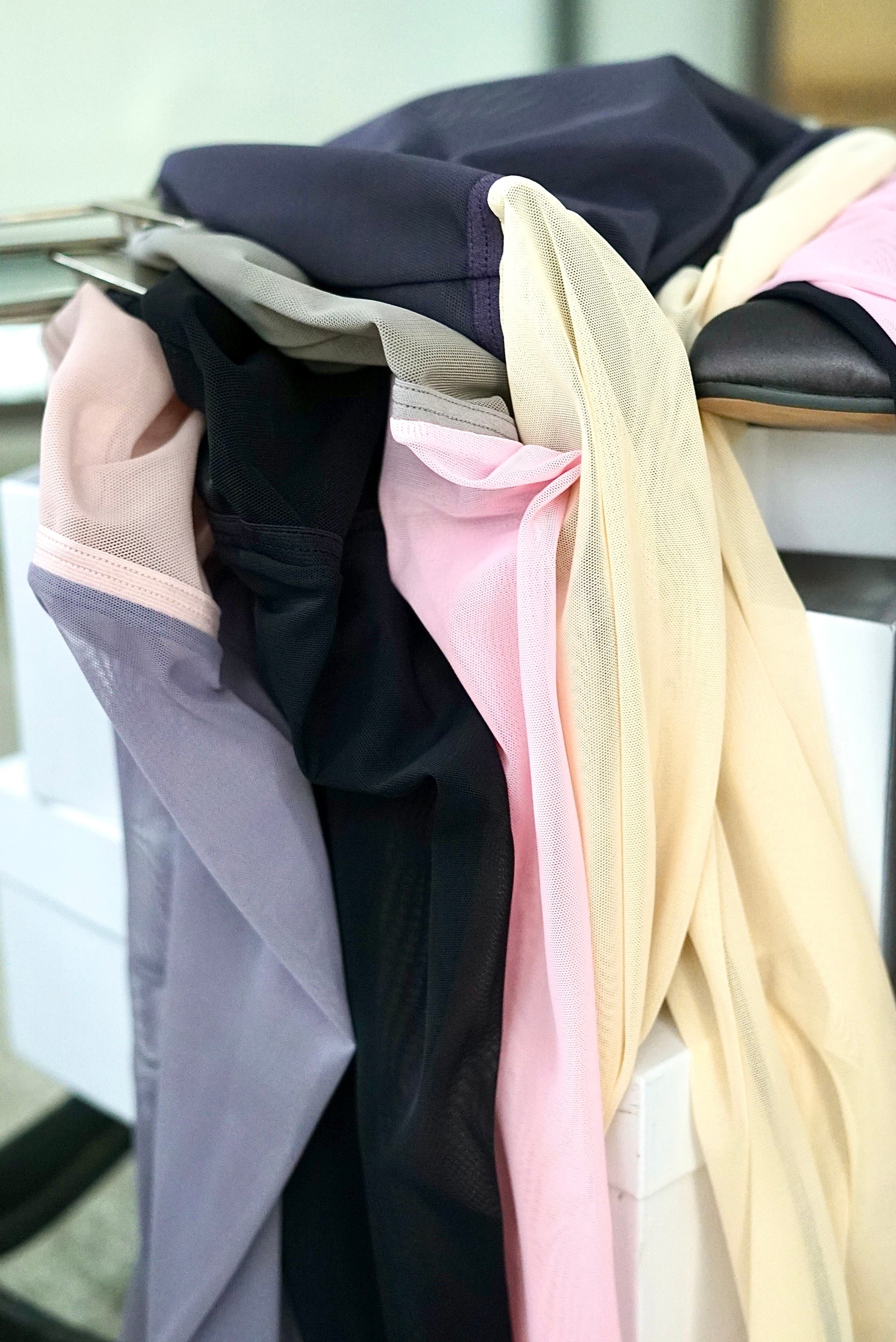 OVERNEATH / Net Leggings 073 ( Black , Grey , Lemon, Pink