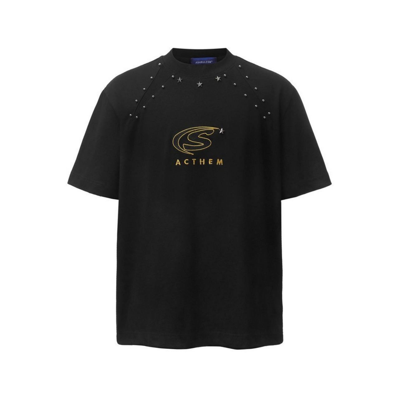 VINTAGE ストリート リベット刺繍Tシャツ T2096