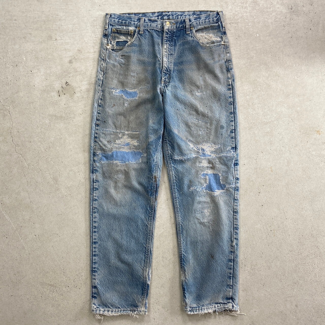 Carhartt カーハート テーパード デニムパンツ ボロ リペア メンズW36
