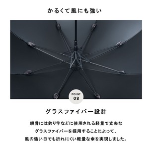 【WEB限定】FJ280 ラインボーダー メンズジャンプ日傘【a.s.s.a】