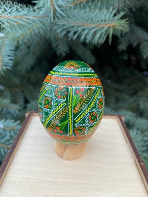 装飾用プィサンカ（イースターエッグ）with stand　コロミヤ博物館モデル