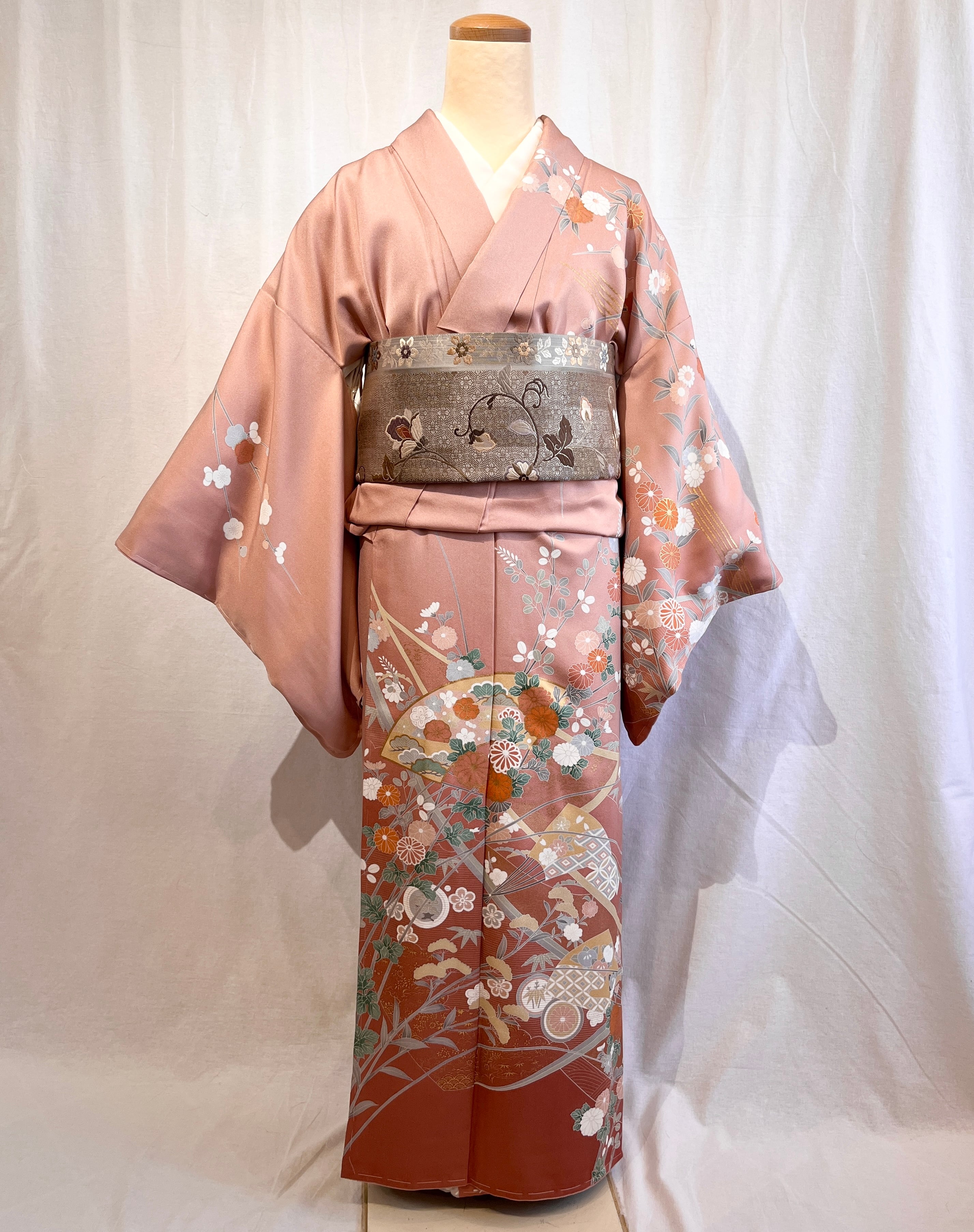 2280 高身長 友禅染 訪問着 袷単品 Yuzen Houmongi (lined kimono) | リサイクル着物ショップ La遇 Used  Kimono Shop Lagu powered by BASE