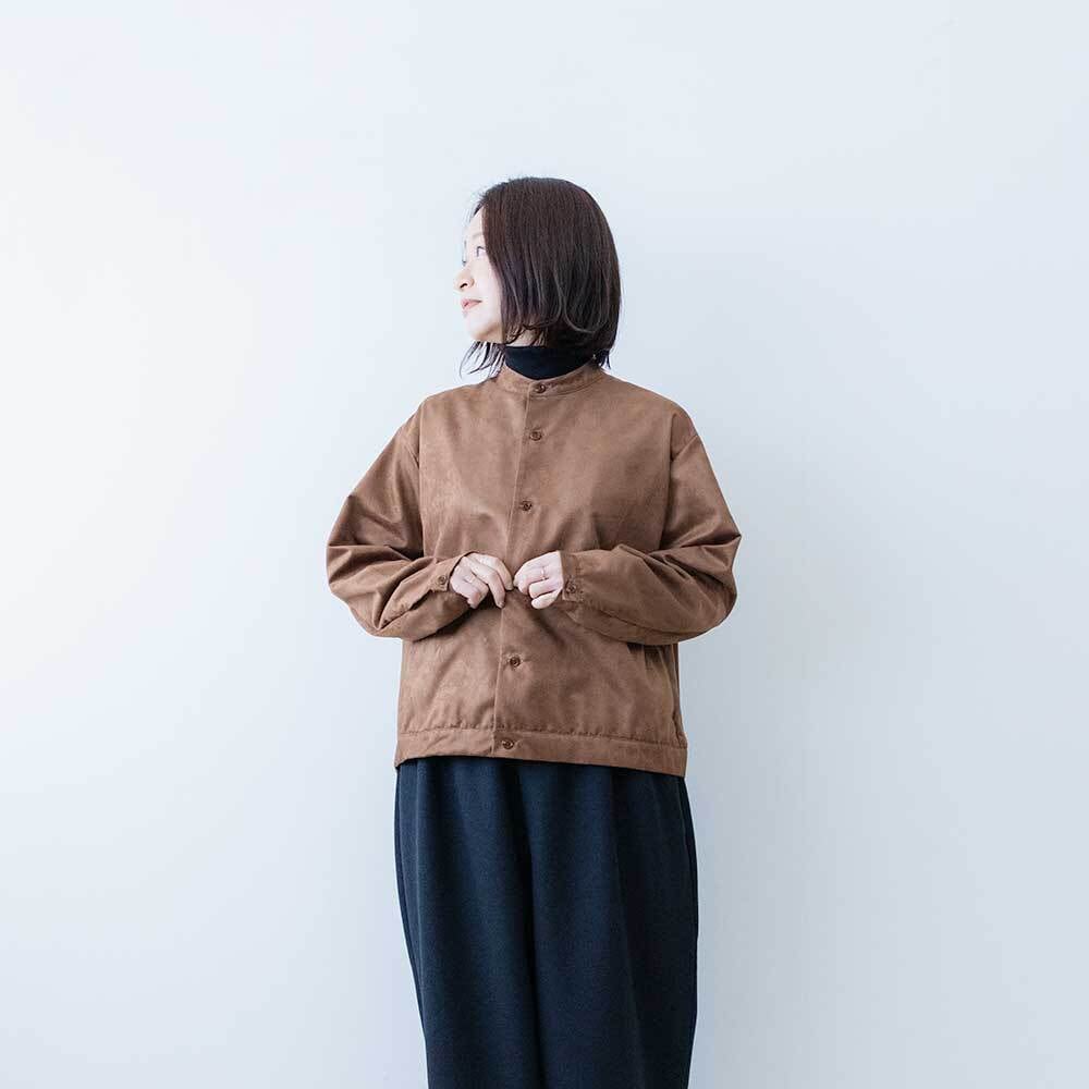 MidiUmi フェイクスエードブルゾンシャツ