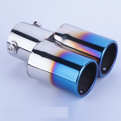 マフラーカッター チタン 排気管 ストレート 2本出し 垂直カット ステンレス テールパイプ