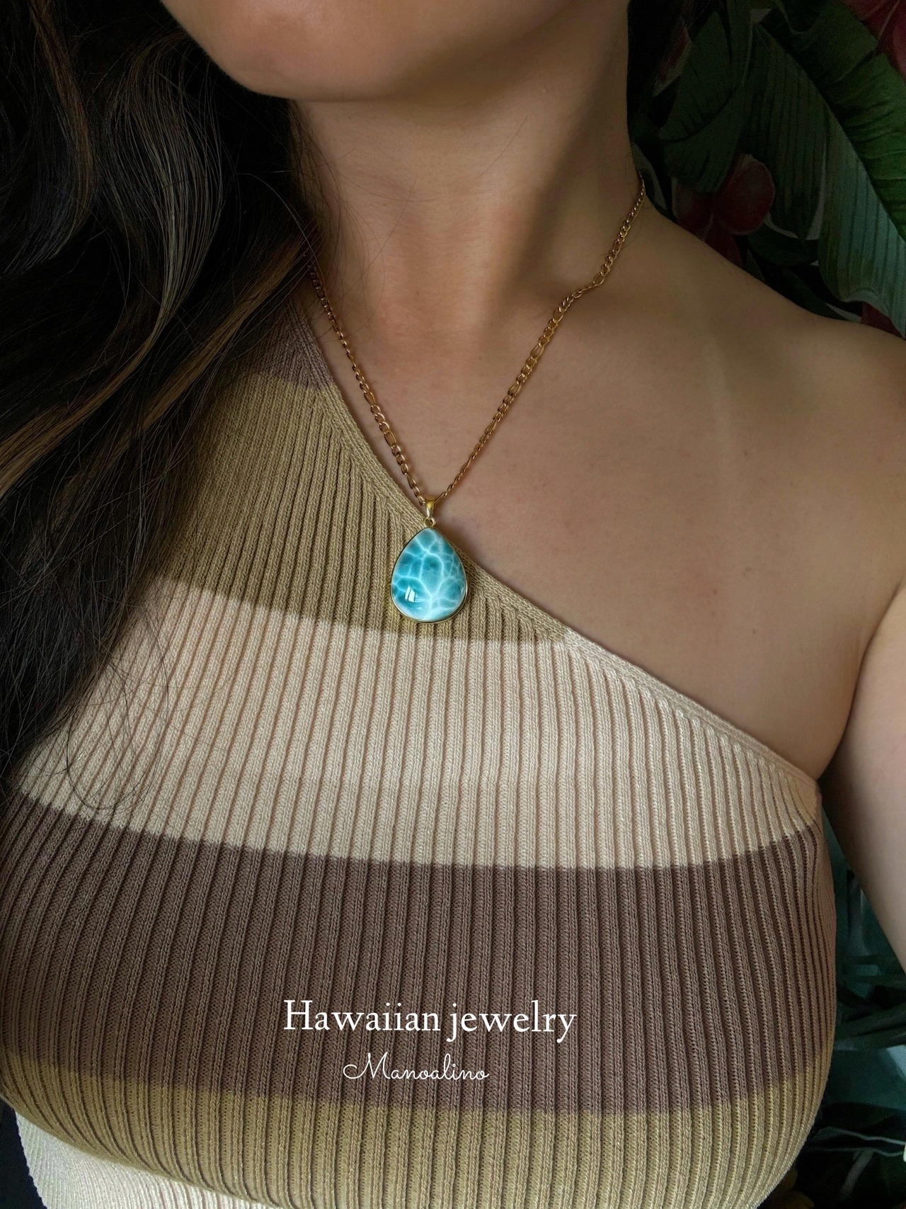 Sランク Larimar necklace(セミオーダーラリマーネックレス)
