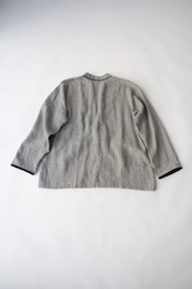 【suie】Linen silk lightweight gown/リネンシルクガウン(千鳥ブラック)