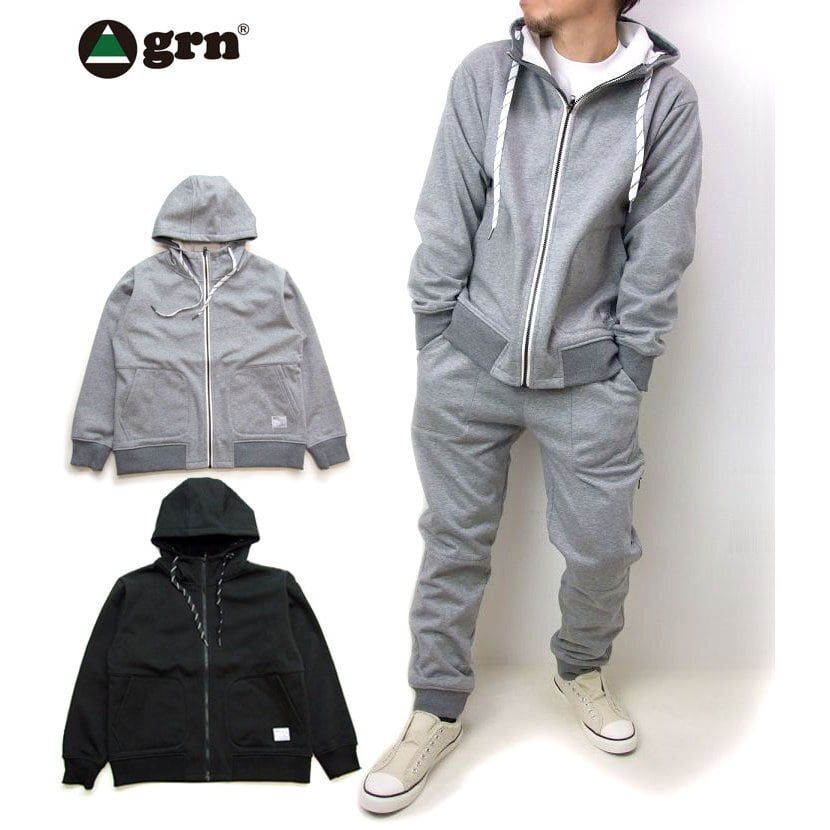 ジップパーカー grn ボンディング パーカー BONDING FLEECE HOODIE JKT