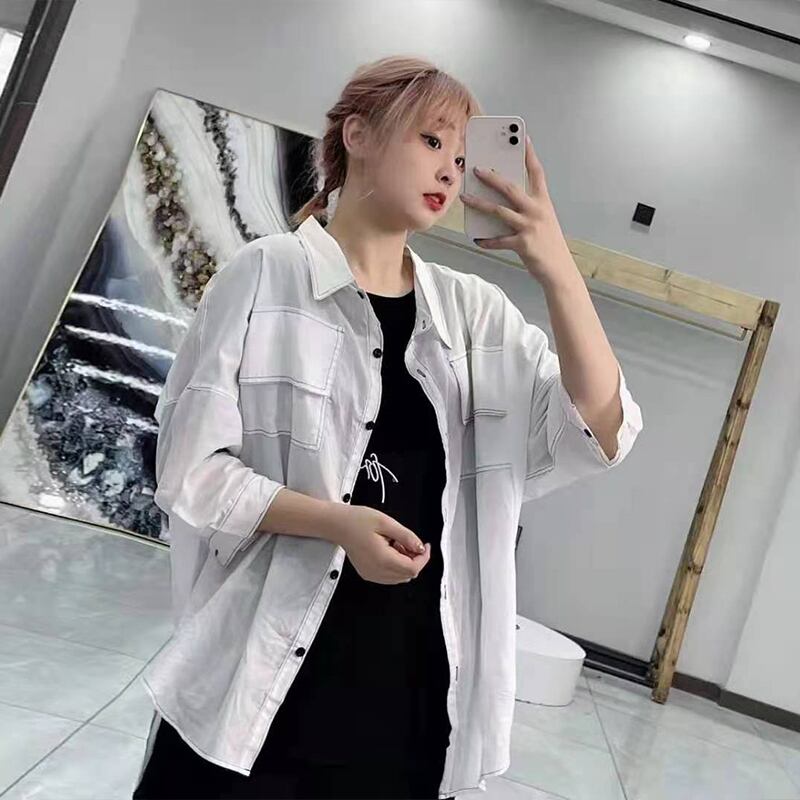 サマースタイルシャツ トップス 大きめサイズ 夏物 ミックスインファッション94641029508