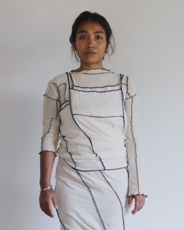 Baserange (ベースレンジ) SHOK SQUARE TOP (Off White) | H Nagano