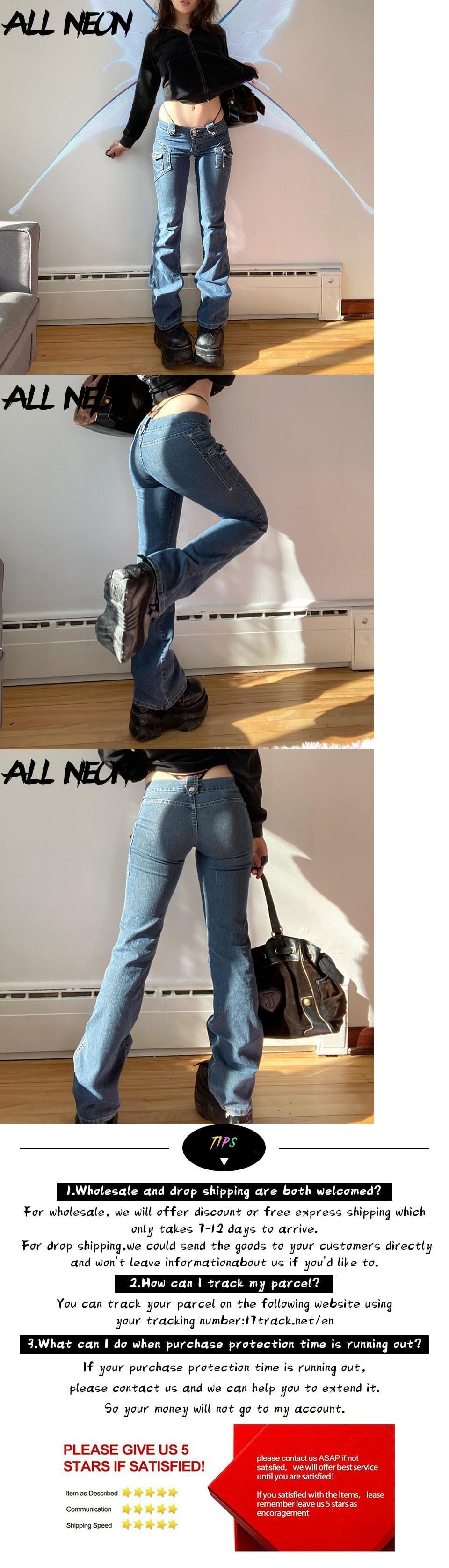 送料無料 ALLNeonストリートウェア2000年代かわいいポケットトリム 
