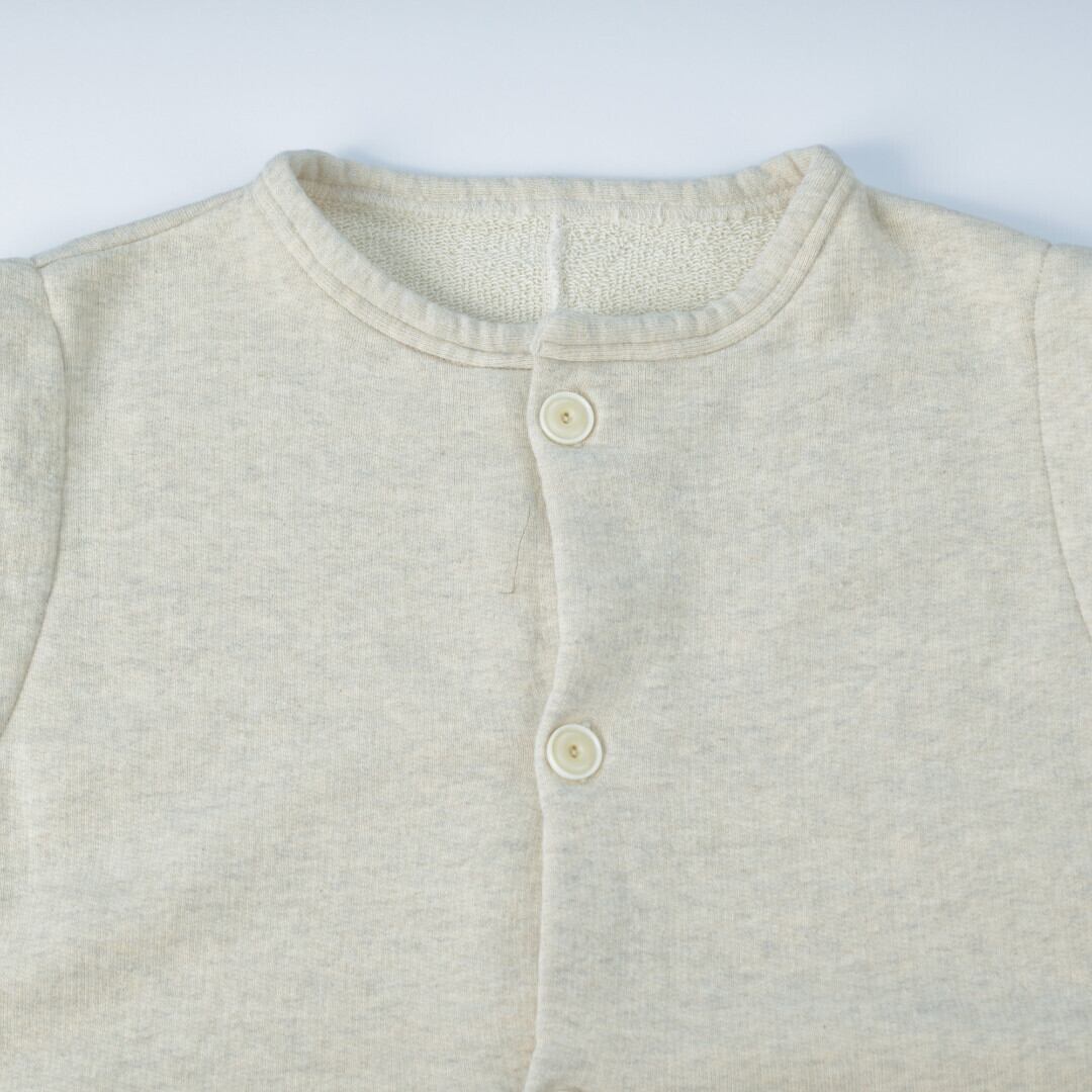 快晴堂 カイセイドウ Girl's吊り裏毛ボタンベスト・オートミール