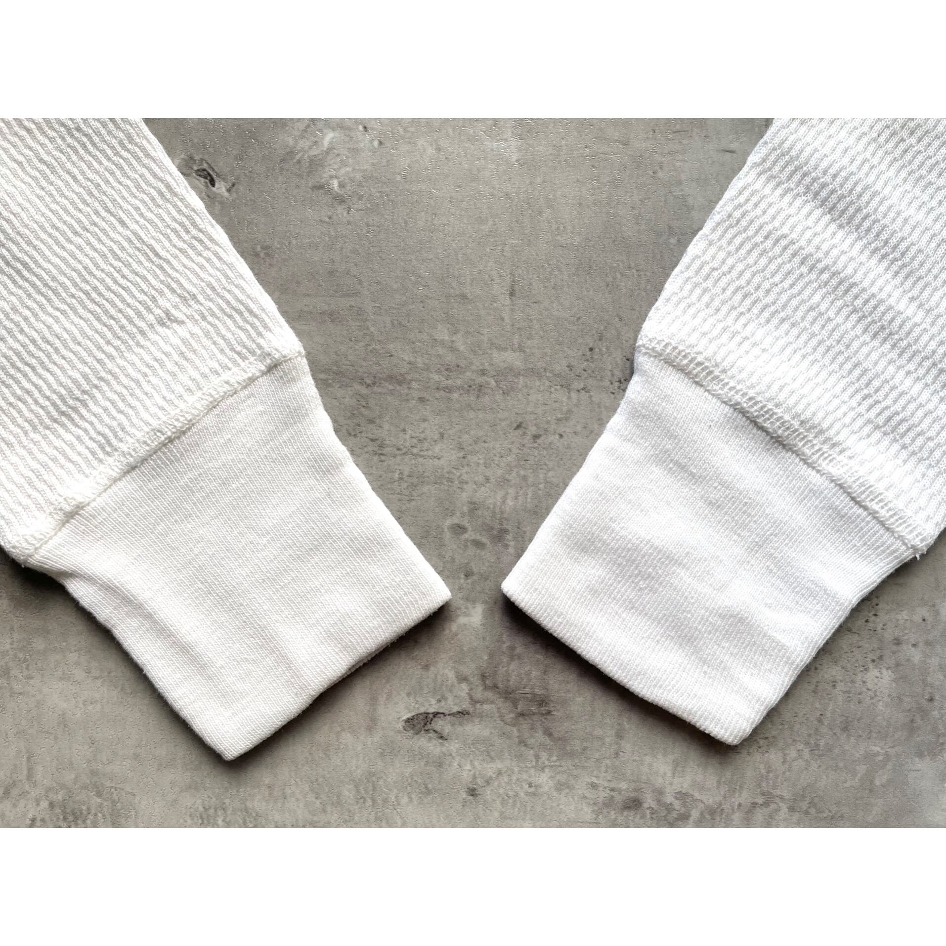 80s healthknit l/s thermal tee white “Made in USA” ヘルスニット サーマル ロングTシャツ ホワイト