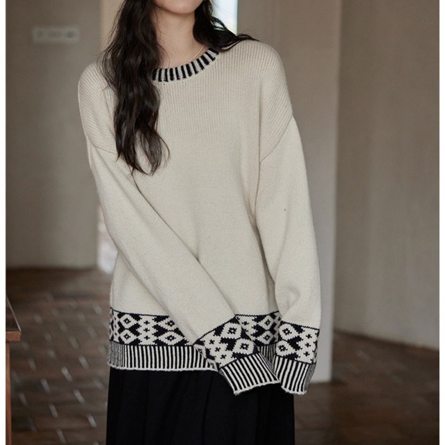 Nordic line knit　k1073