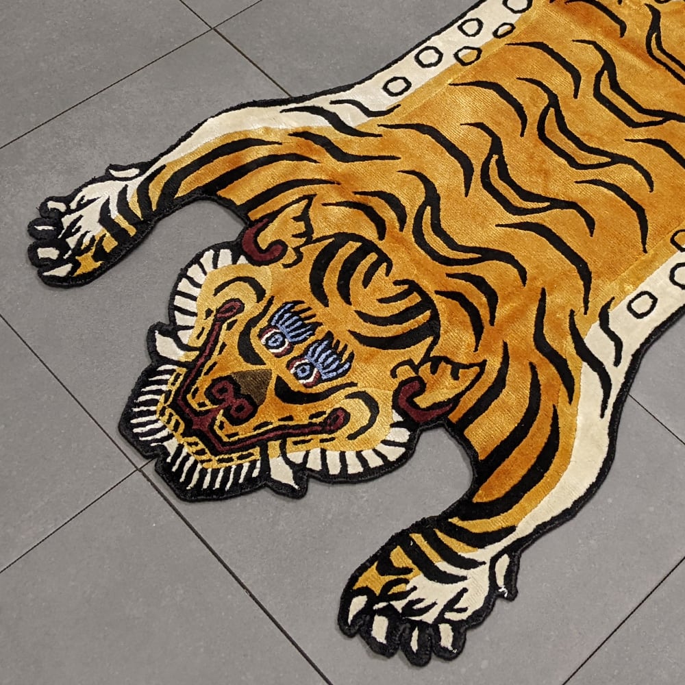 Tibetan Tiger Rug (Mサイズ シルク 057) チベタンタイガーラグ
