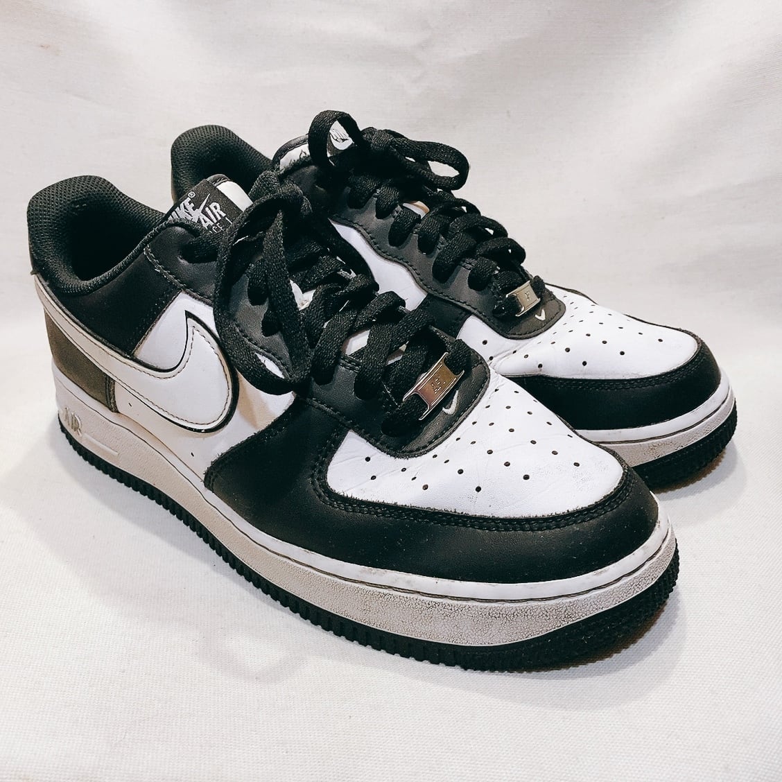 【美品】Air Force 1 07 エアフォース1 黒白 パンダ US10