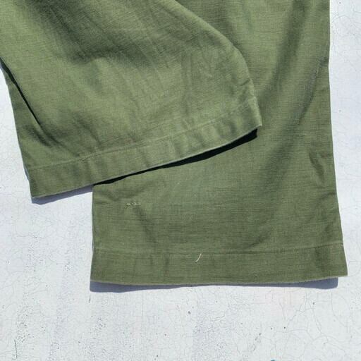 60's U.S.ARMY コットンサテンベイカーパンツ SMALL オリーブ DSA-1