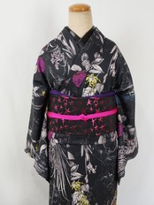 【受注商品】Rumi Rockきもの「パフュームの森」　[A778]