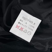 INGEBORG インゲボルグ アンゴラ混 リボン 半袖 ロング ワンピース/ブラック レディース