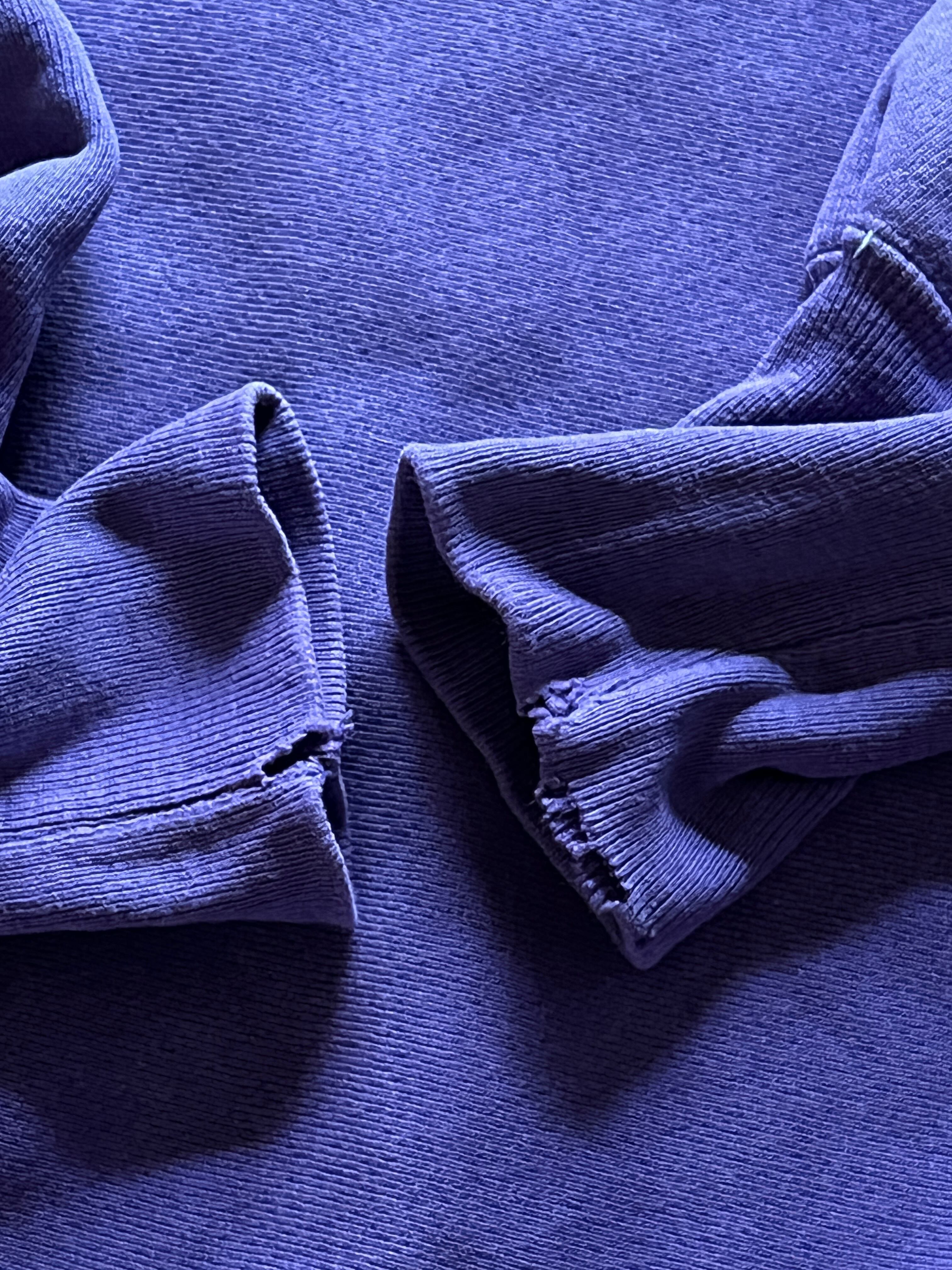 90's 刺繍タグ チャンピオンRW 無地 グレープ 表記(XL) USA製