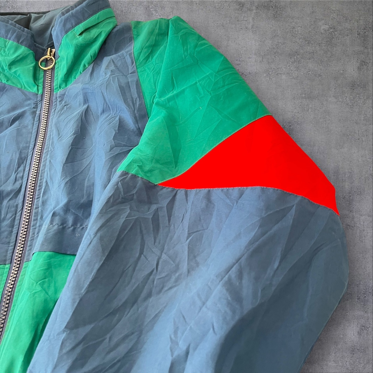 90s London FOG China Color Block Nylon Jacket