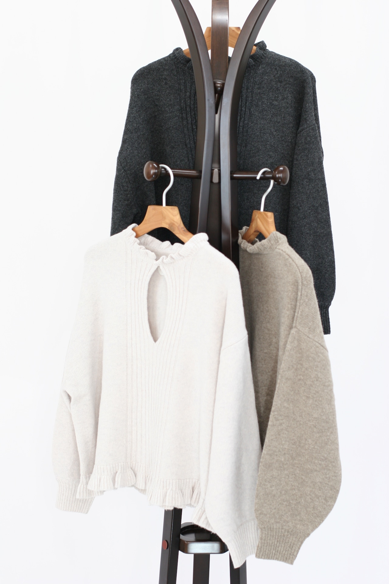 【ROBE de PEAU】Skipper frill knit pullover(RS028)