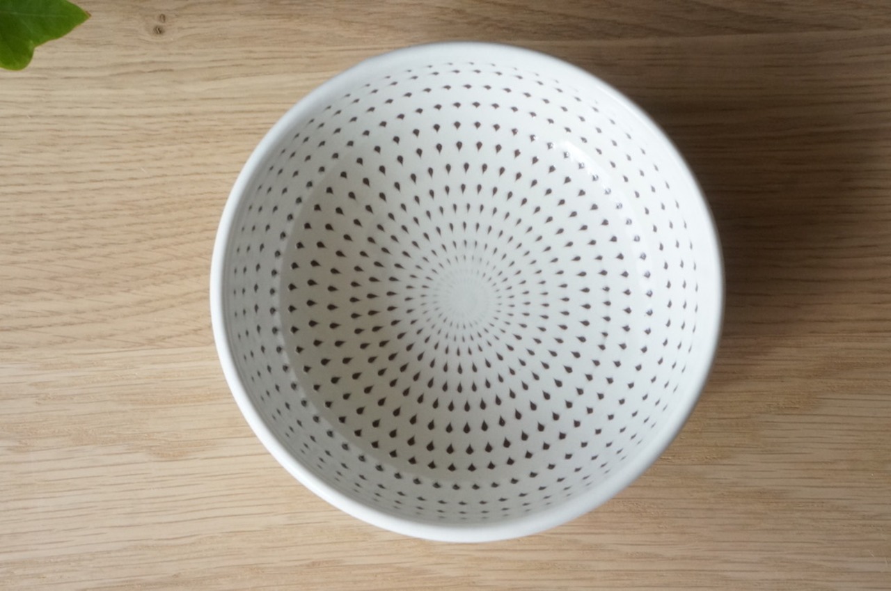 【H様専用ページ】小石原焼　福嶋製陶　ミニ浅鉢　茶色とびかんな　①［18-516］