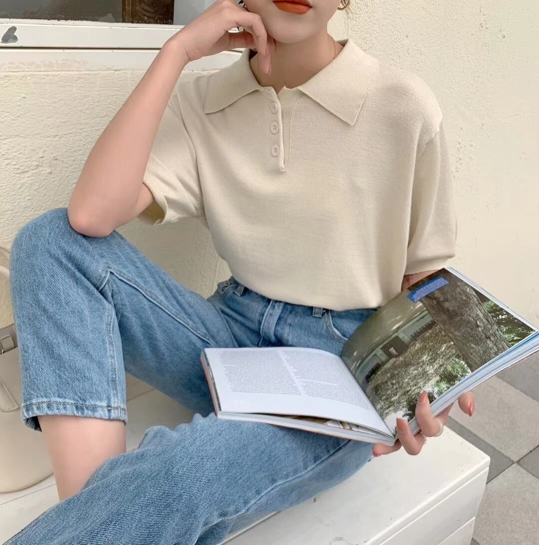 5分袖春ニット　AJ2205-619