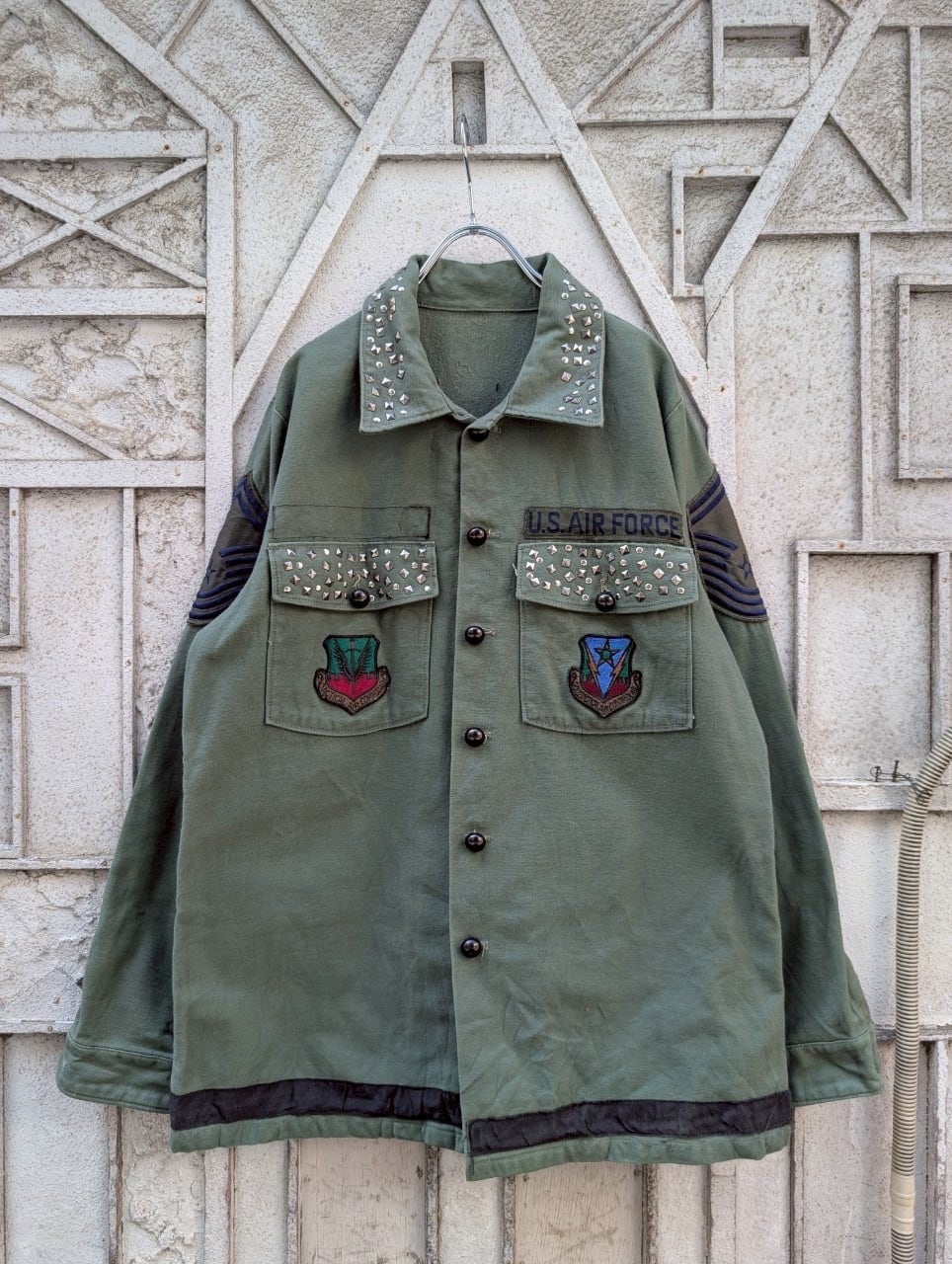 "U.S. AIR FORCE" military studs jacket