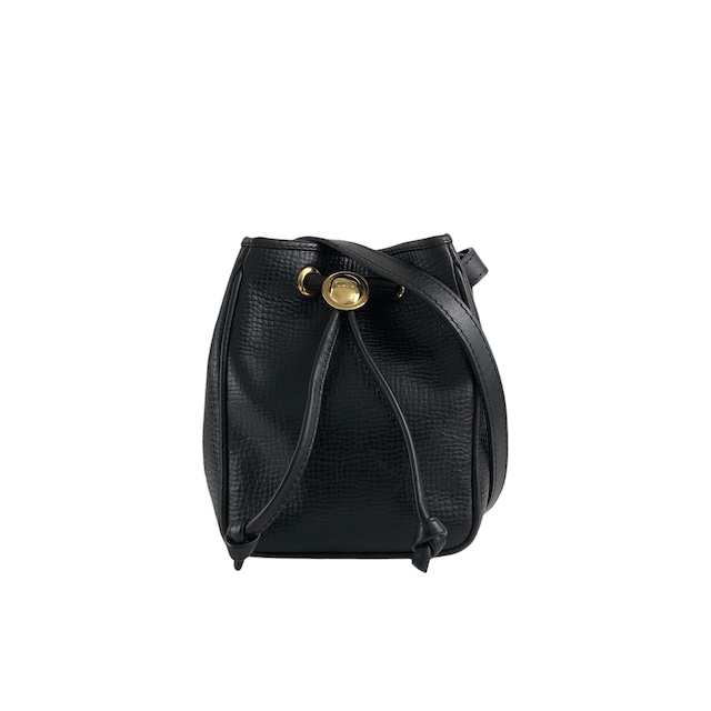 Christian Dior クリスチャン ディオール ショルダーバッグ ブラック CDロゴ レザー 巾着 vintage ヴィンテージ オールド t4tu7b