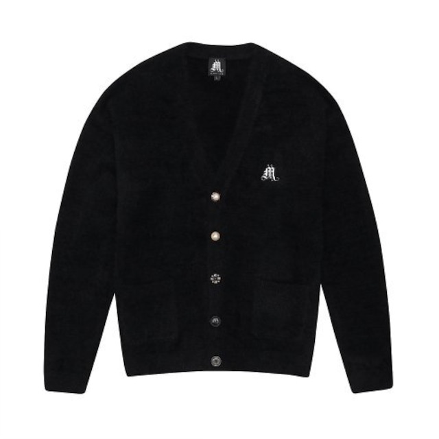 [MANNY LONQ] Soft touch fake fur cardigan Black 正規品 韓国ブランド 韓国代行 韓国ファッション 韓国通販 カーディガン
