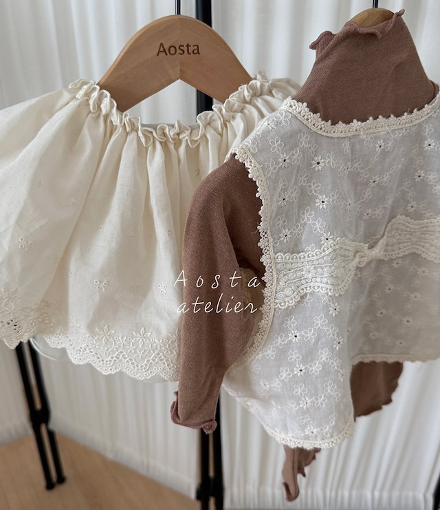 ⭐︎即納⭐︎[Aosta] lace open vest