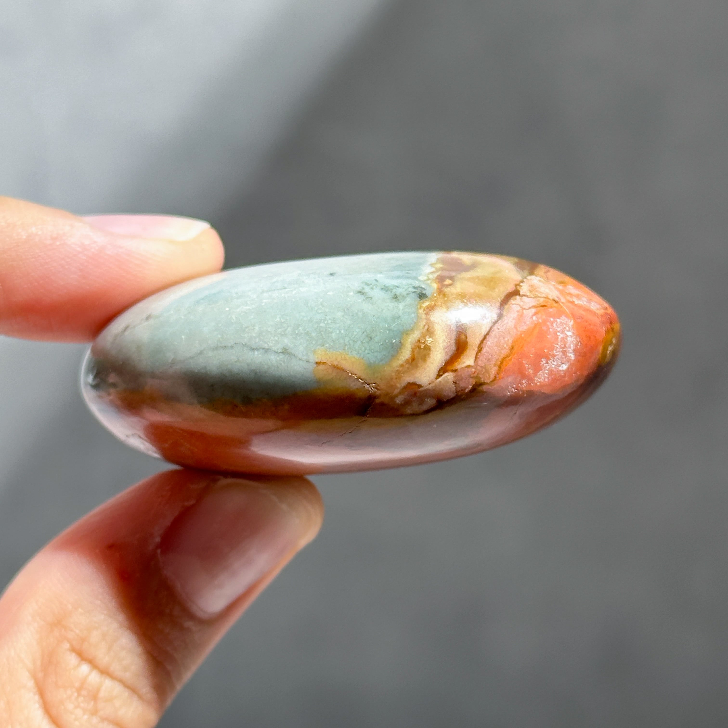 ポリクロームジャスパー パームストーン02◇ Polychrome Jasper palm